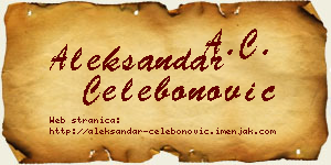 Aleksandar Čelebonović vizit kartica